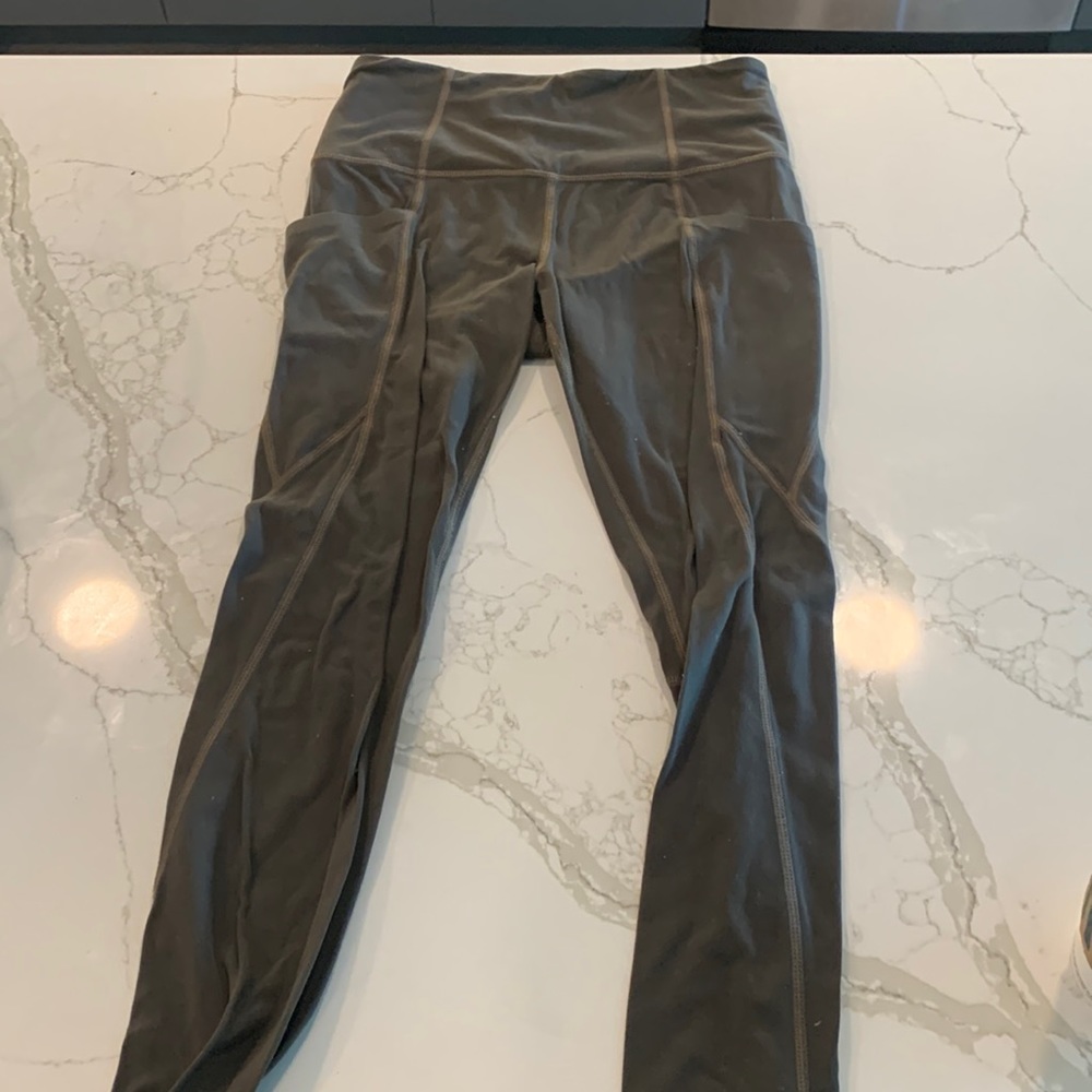 Deep brown athleta leggings